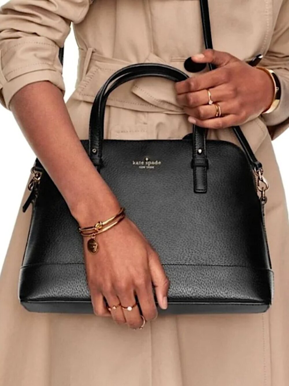 Kate Spade New York Grand Street Small Rachelle Satchel Crossbody Bag Leather